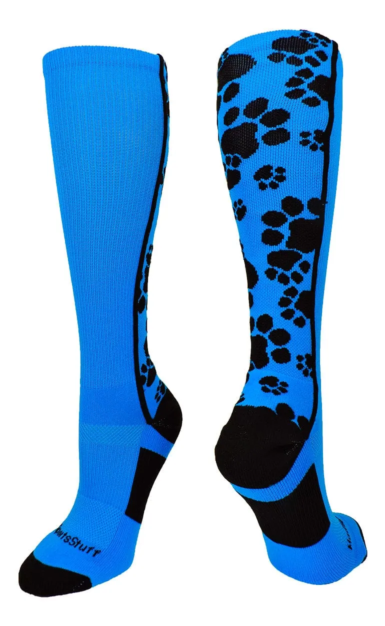 Crazy Socks with Paws Over the Calf (multiple colors)