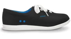 Black and White Crocs LoPro Plim Sneaker with Long Vamp - Unisex