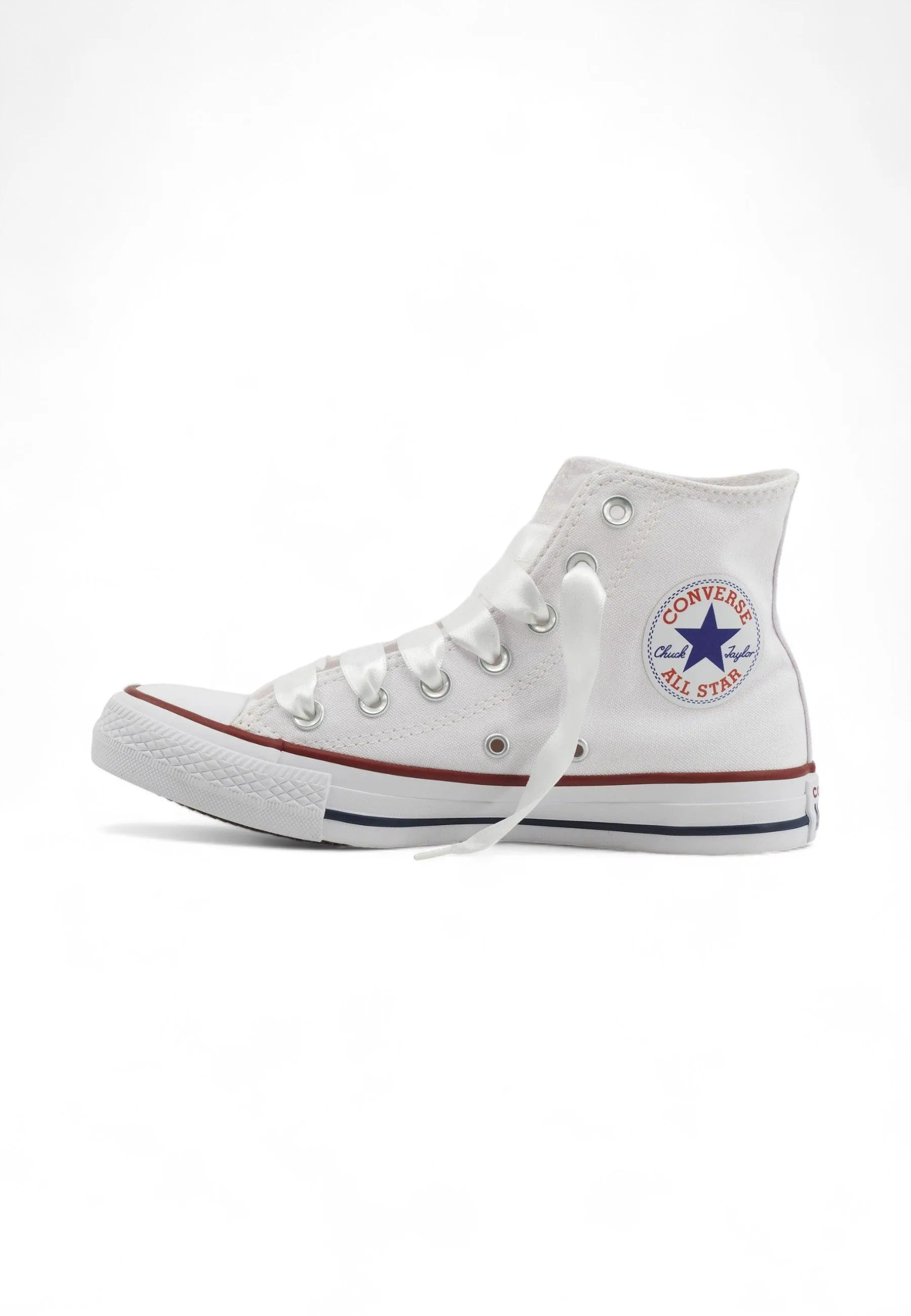 CUSTOM / Converse All Star Chuck Taylos Sneaker Gioielli Studs White Light Blue