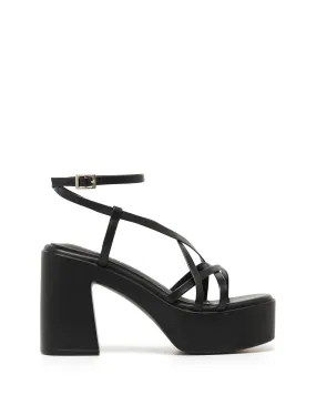 Daze Platform Heel Black Smooth