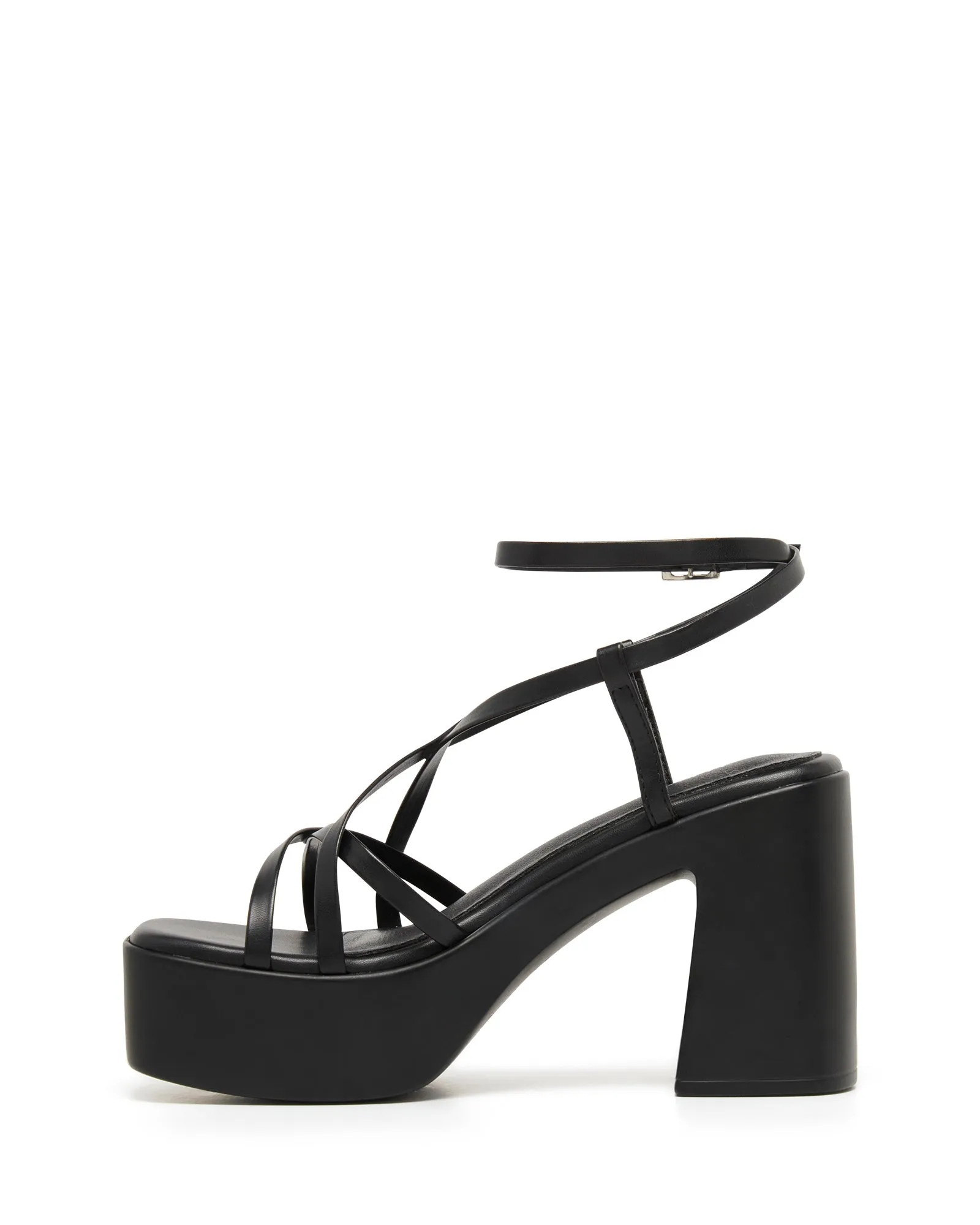 Daze Platform Heel Black Smooth