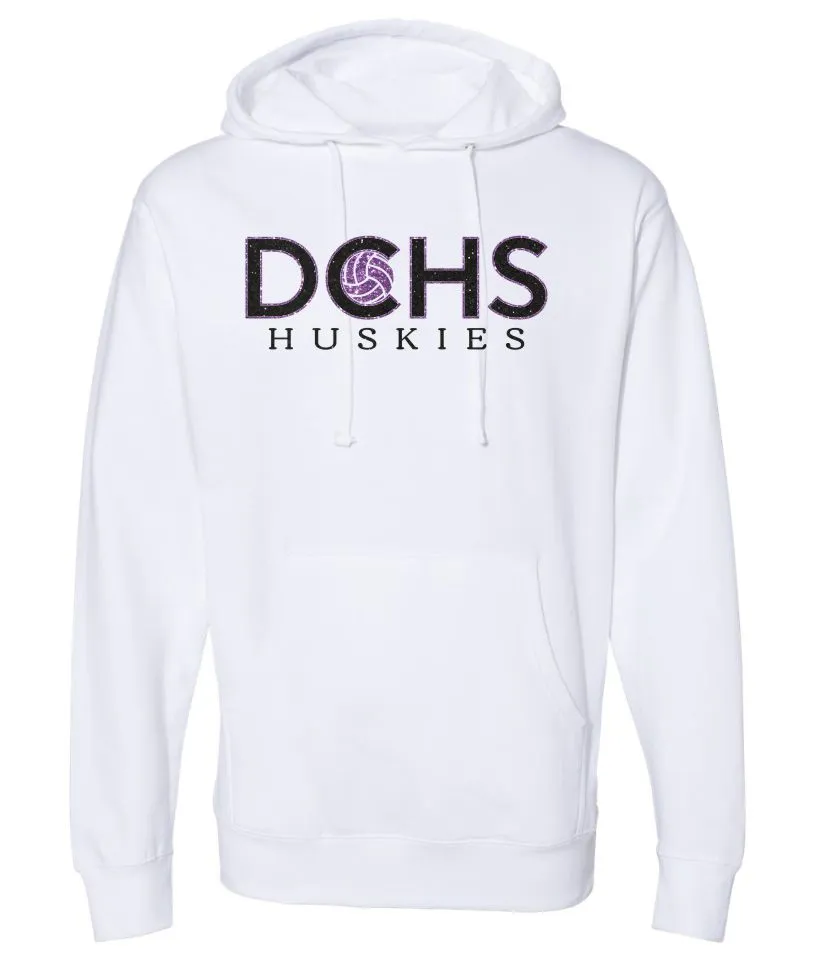 DCHS Volleyball HUSKIES Hoodie- Matte or Glitter