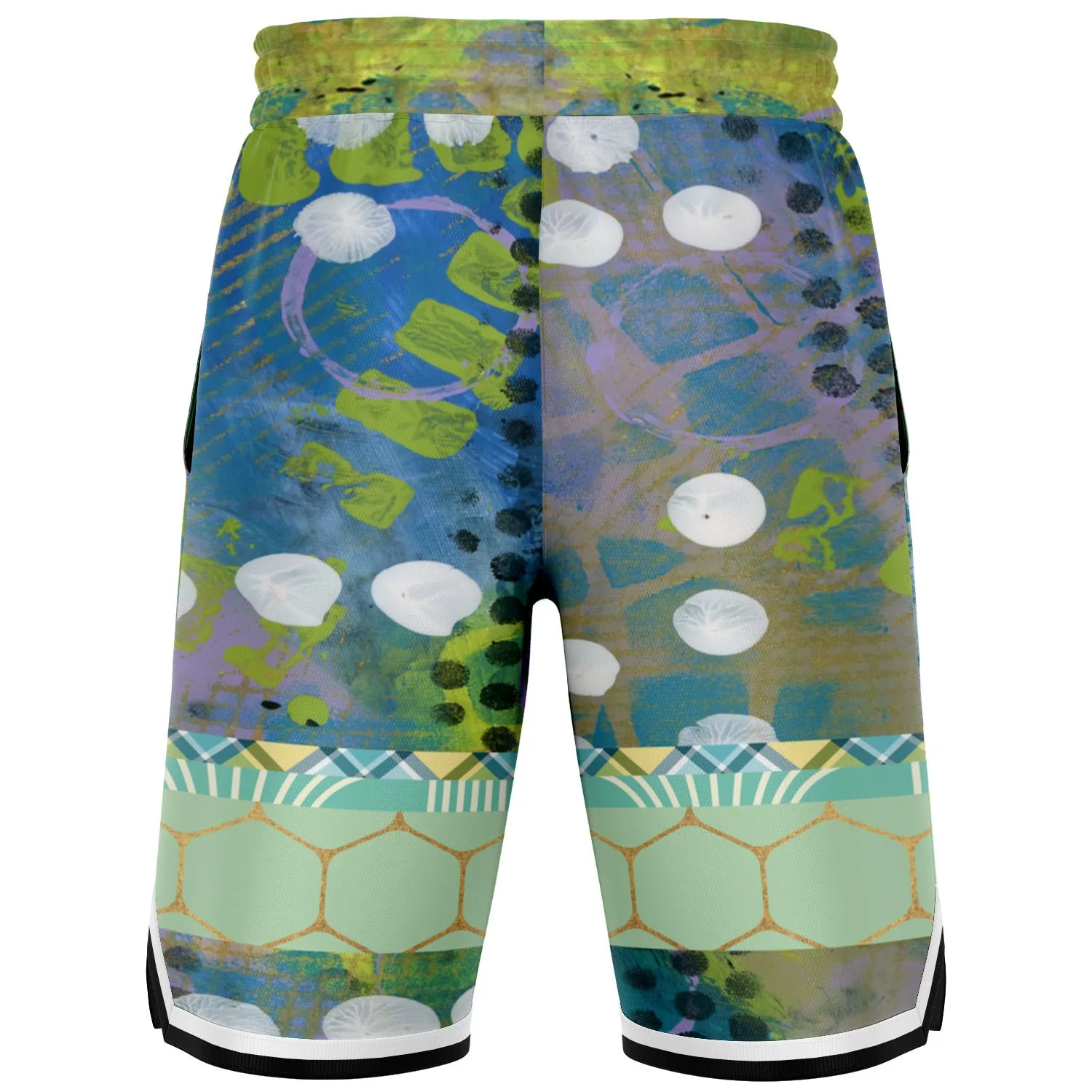 Dragonfly Abstract Print Basketball Shorts