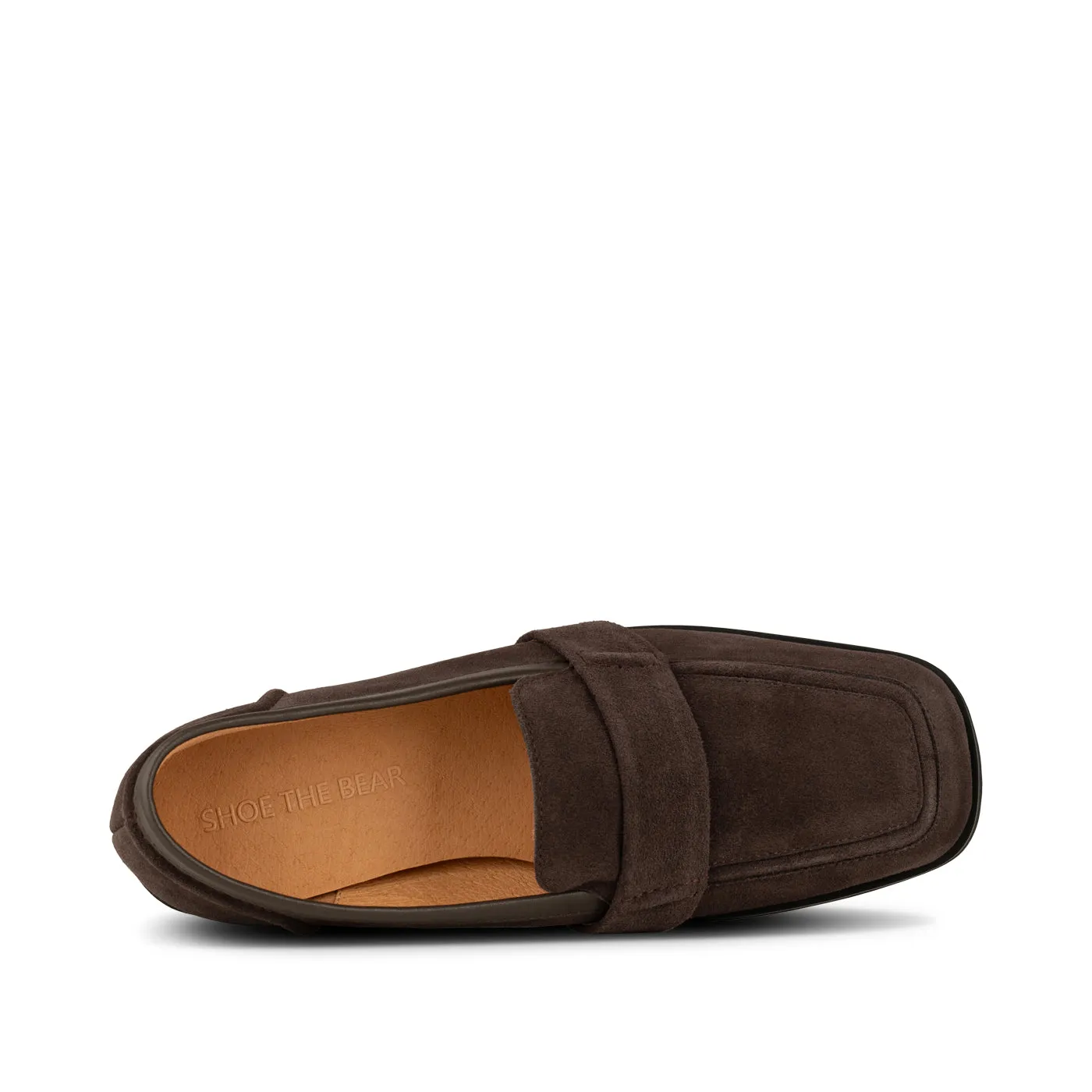 Erika saddle loafer ruskind - Chocolate