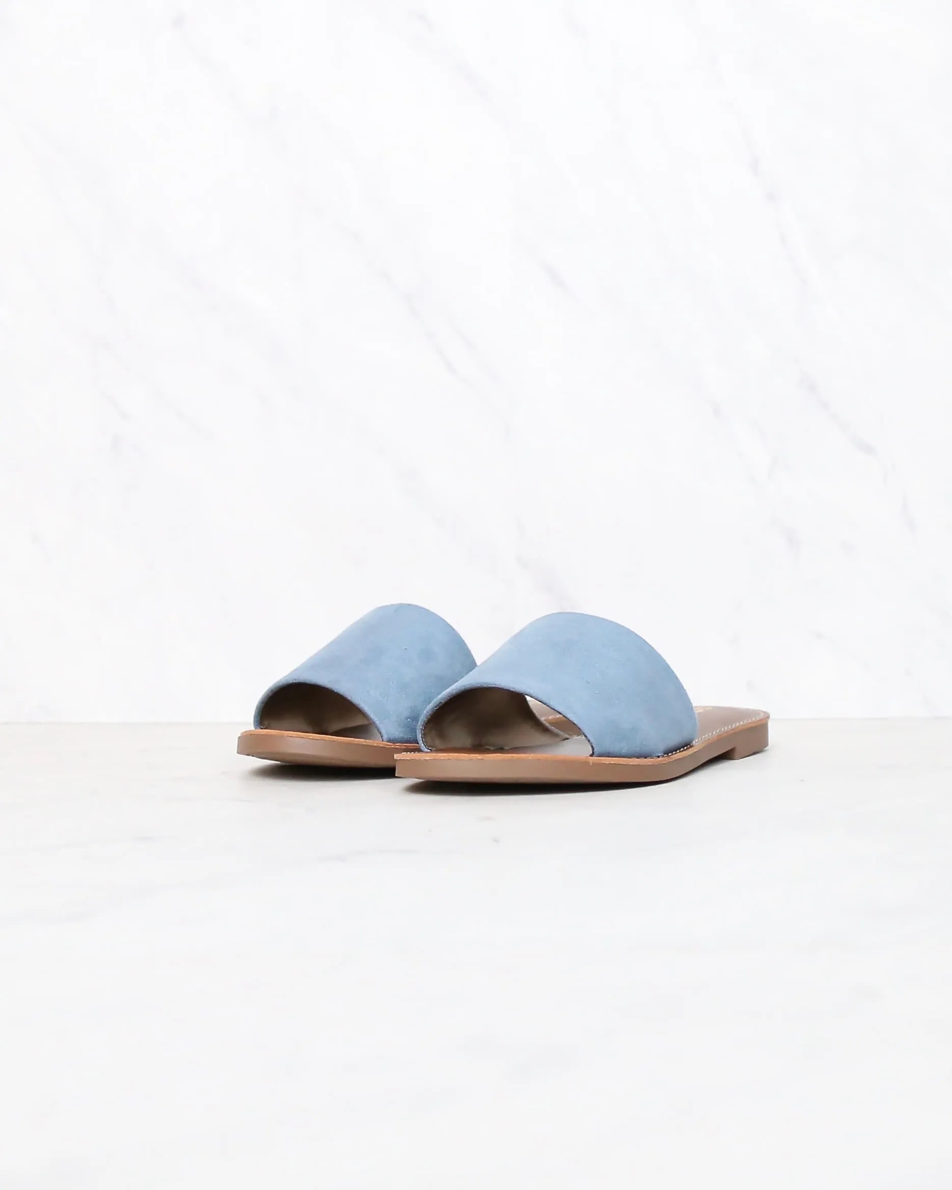 Faux Suede Slip On Sandals in More Colors