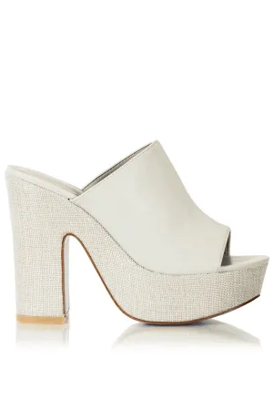 FRANCESCO MILANO HANKA Ivory Heeled Sandals