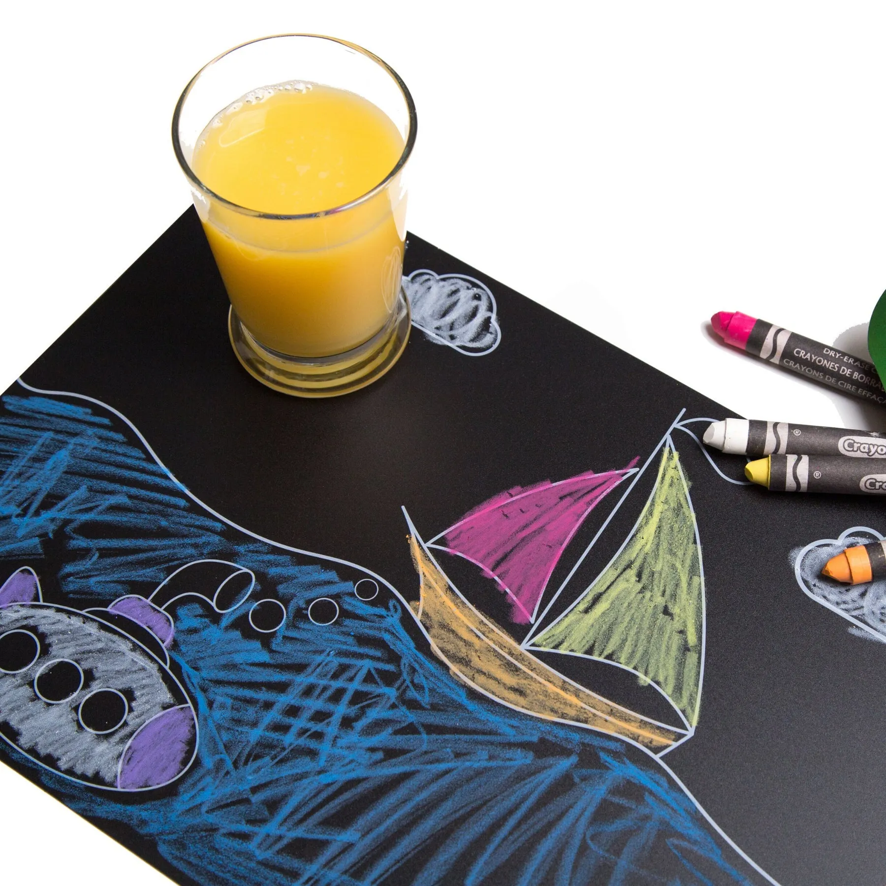 Front Royal Inspired Chalkboard Travel Mats Set with Chalk Crayons (Set of 2)