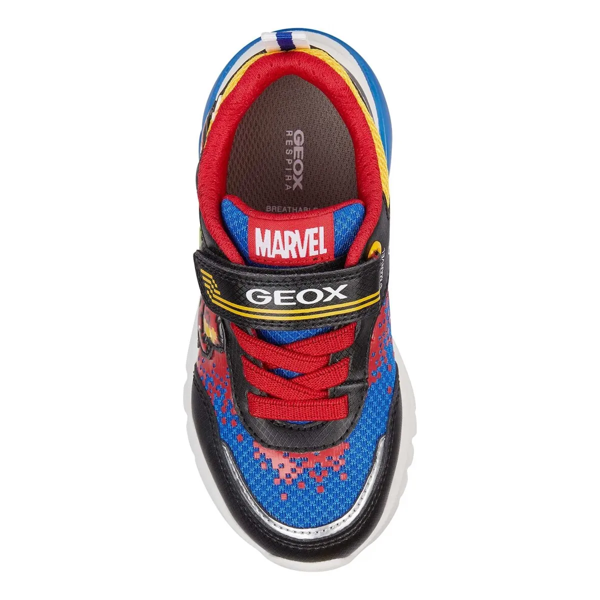 Geox Boy's Ciberdron Black/Royal Light Up (Sizes 28-33)