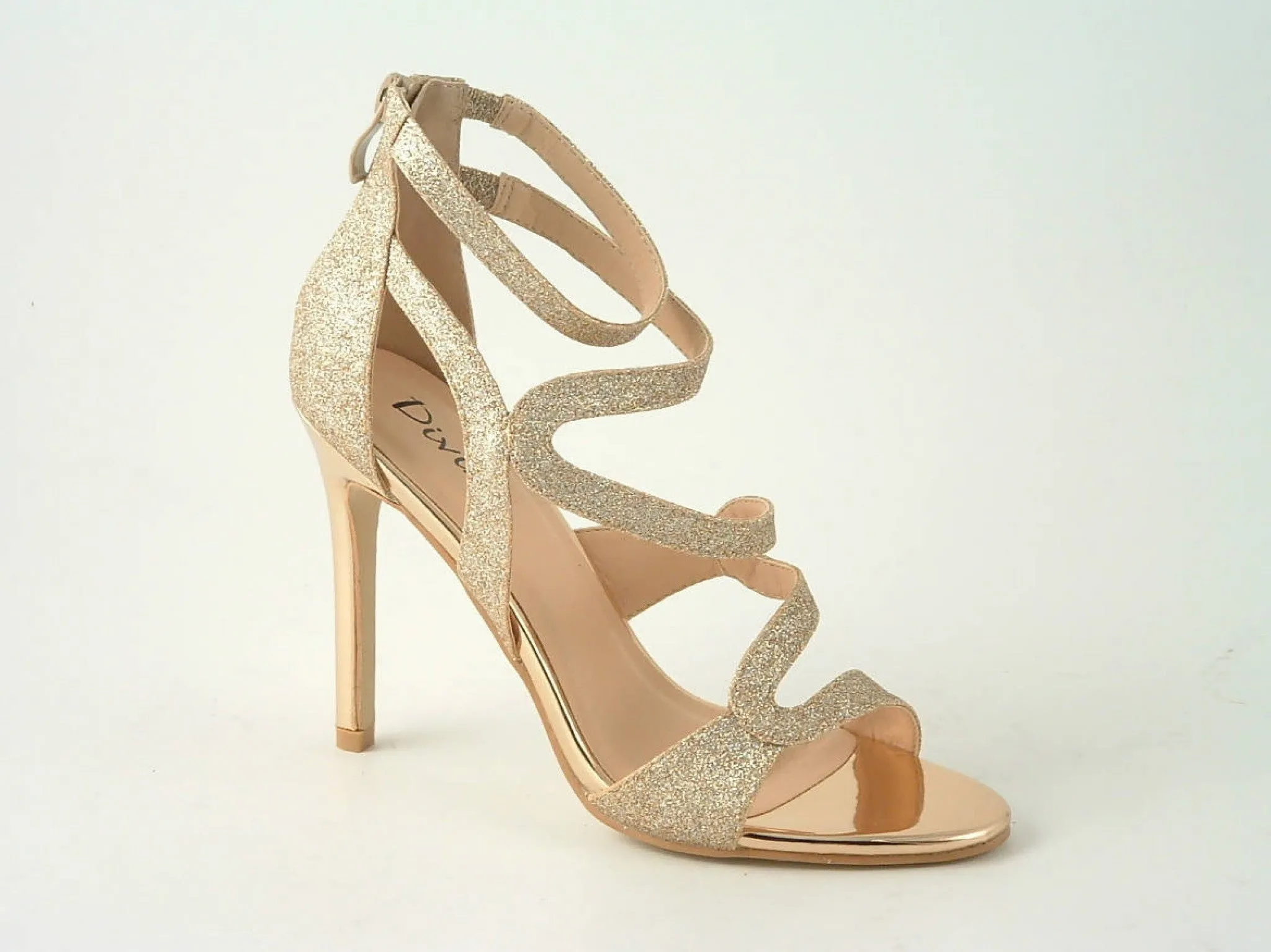 Glitz Shoes Divine Glitter High Heel Sandals