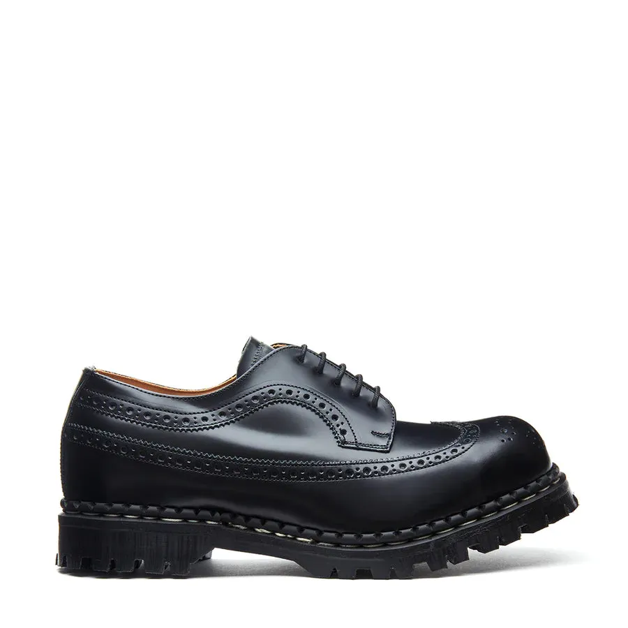 GRIPFAST Black Hi-Shine Steel Toe American Brogue Shoe