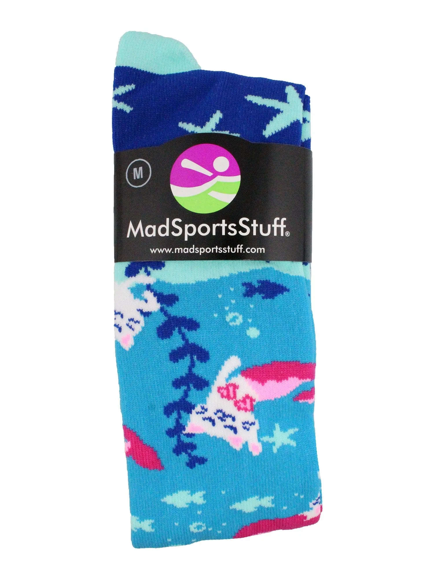 Half Cat Half Mermaid -  Purrmaid Athletic Over the Calf Socks