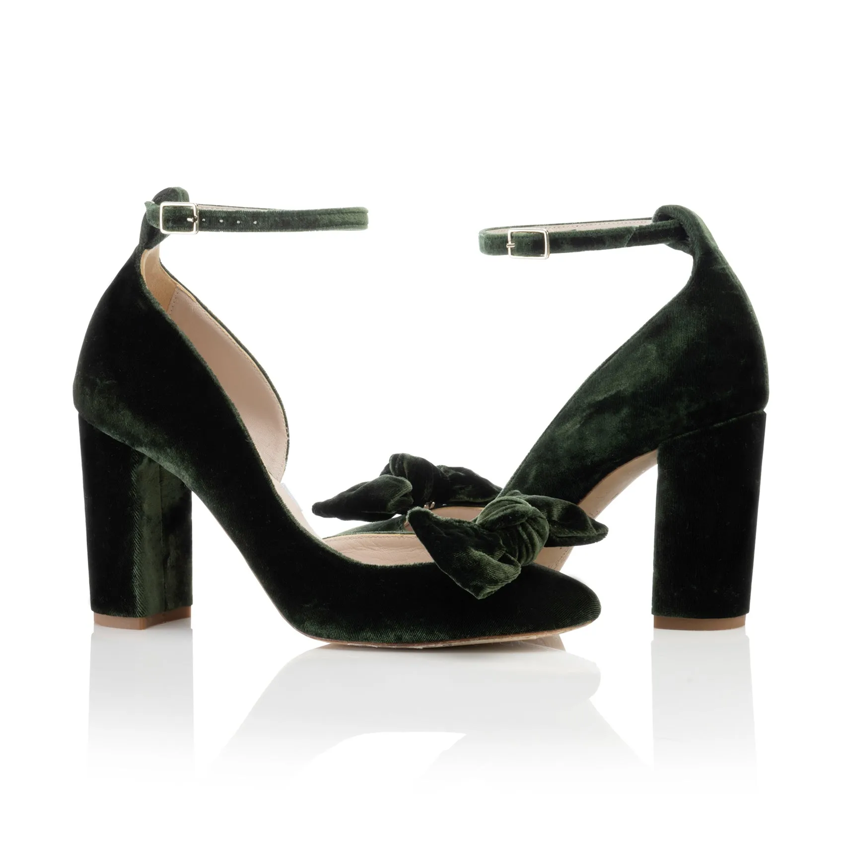 Hetty Bow Forest Green Wide