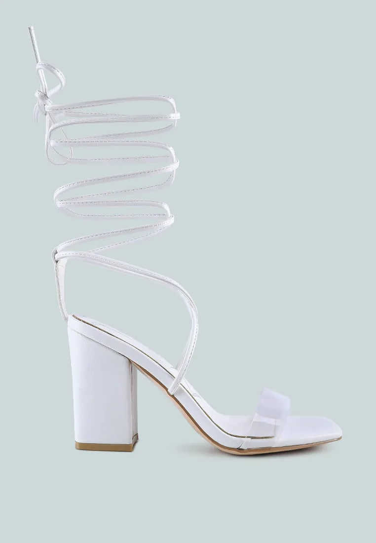 High Cult Strappy Tie-Up Block Heels