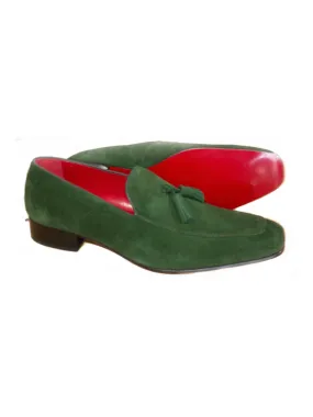 JACK MICHAEL Green Tassel Suede Shoe