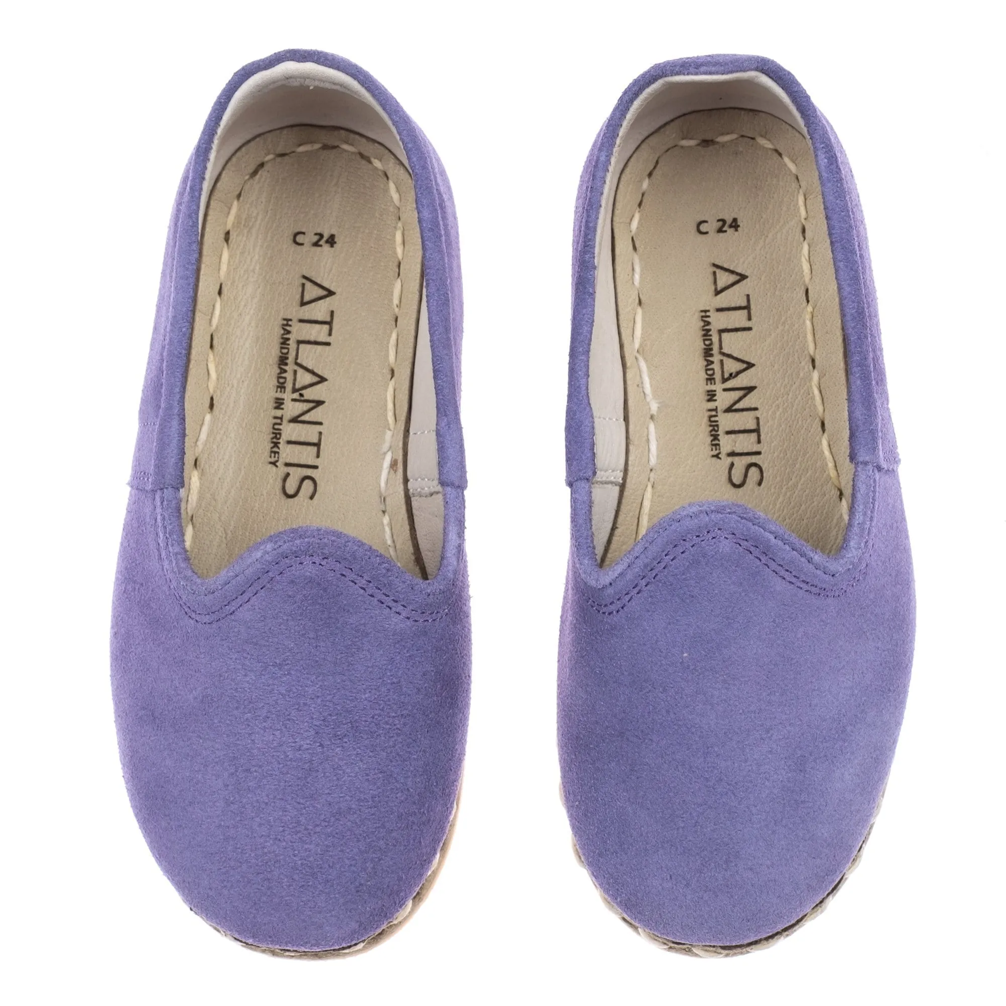 Kids Lavender Leather Shoes