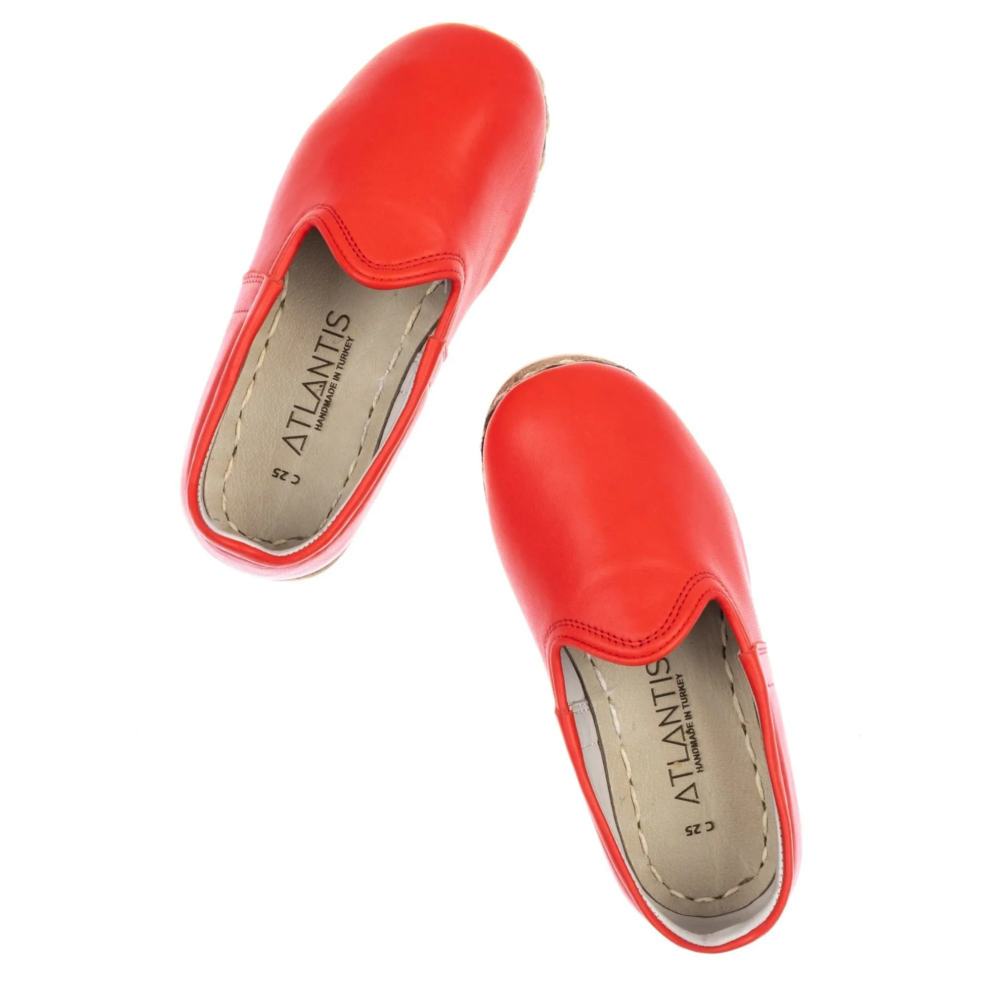 Kids Red Leather Shoes