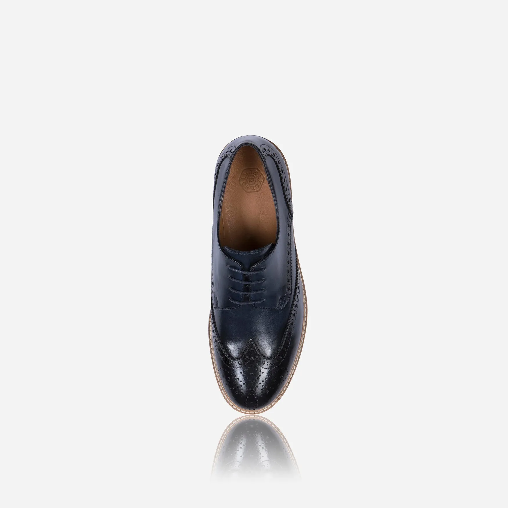 Optimized title: Navy Lace-Up Comfort Brogue Shoes - Stylish and Comfy Footwear