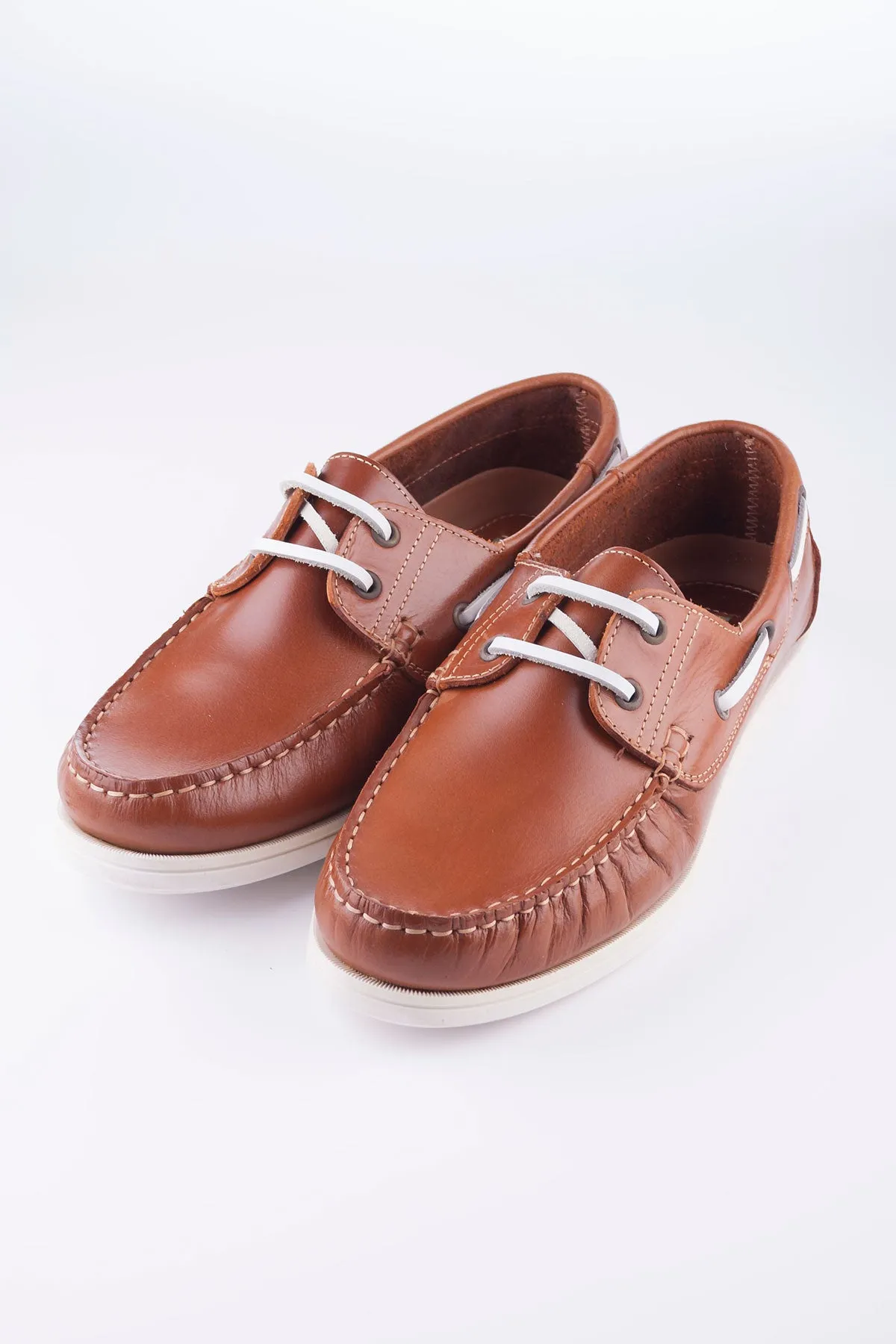 Laced Leather Deck Shoes