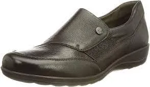 Ladies Caprice Black Nappa Slip On Shoes Soft Leather SALE