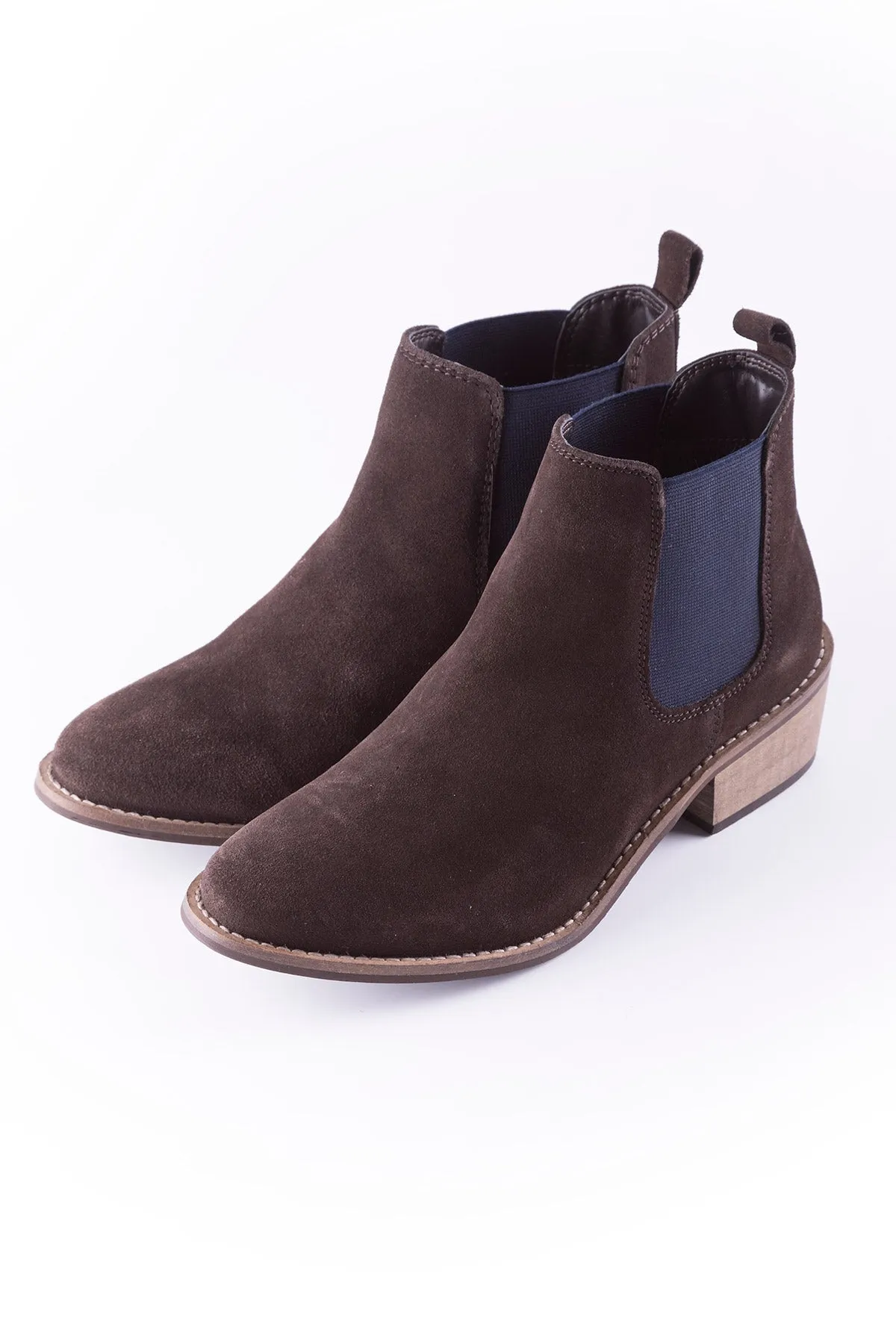 Ladies Kirby Suede Heeled Boots