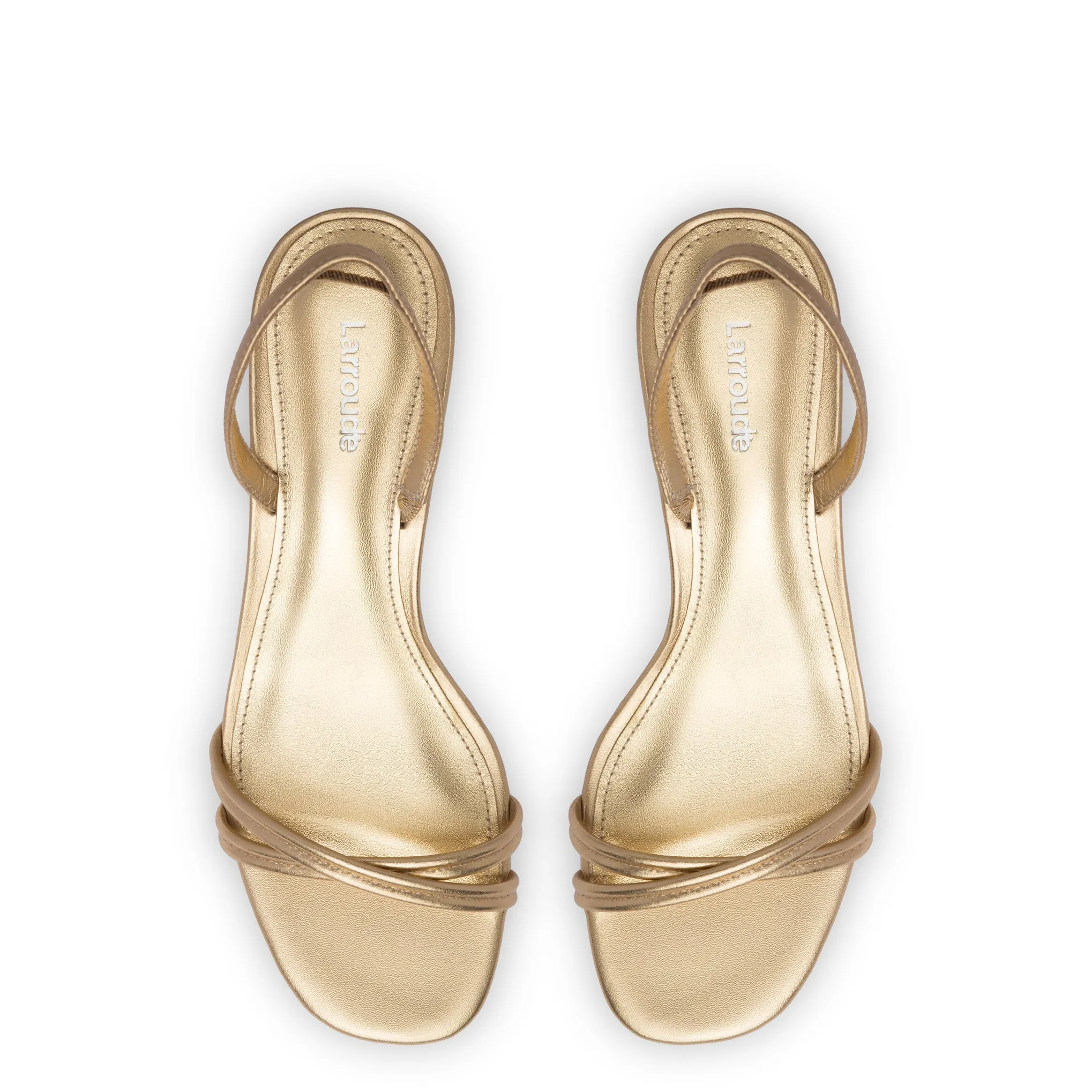 Mini Annie Sandal In Gold Metallic Leather