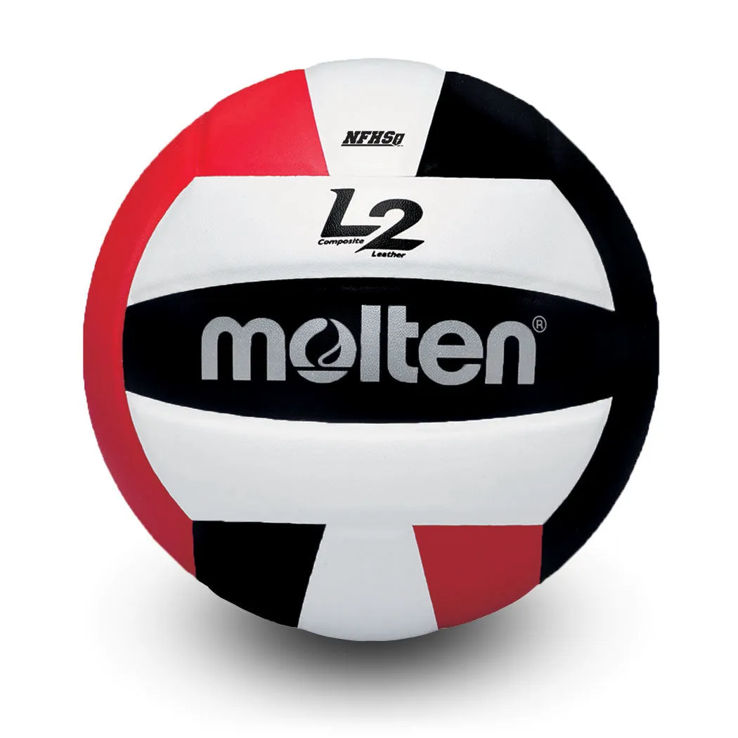 MOLTEN L2 VOLLEYBALL- BLACK/RED