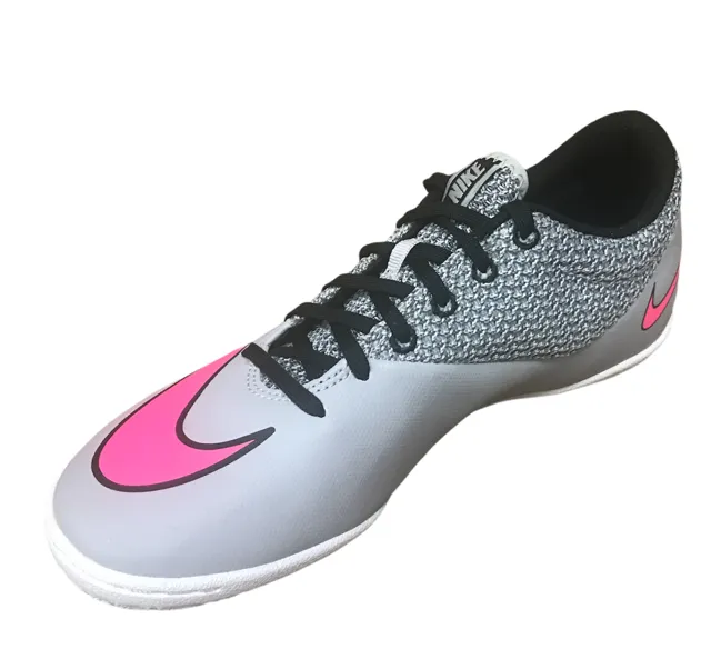 Nike men's indoor soccer shoe Mercurialx Pro IC 725244 060 gray pink