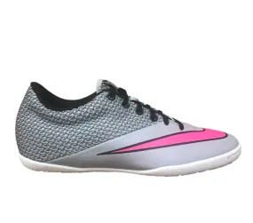 Nike men's indoor soccer shoe Mercurialx Pro IC 725244 060 gray pink