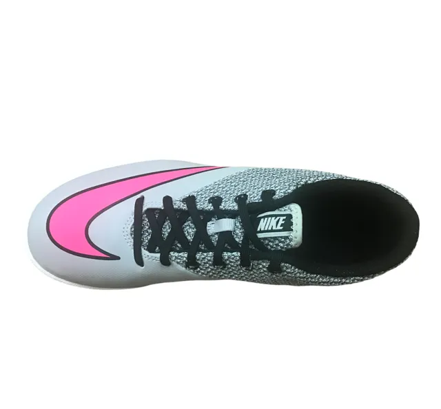 Nike men's indoor soccer shoe Mercurialx Pro IC 725244 060 gray pink