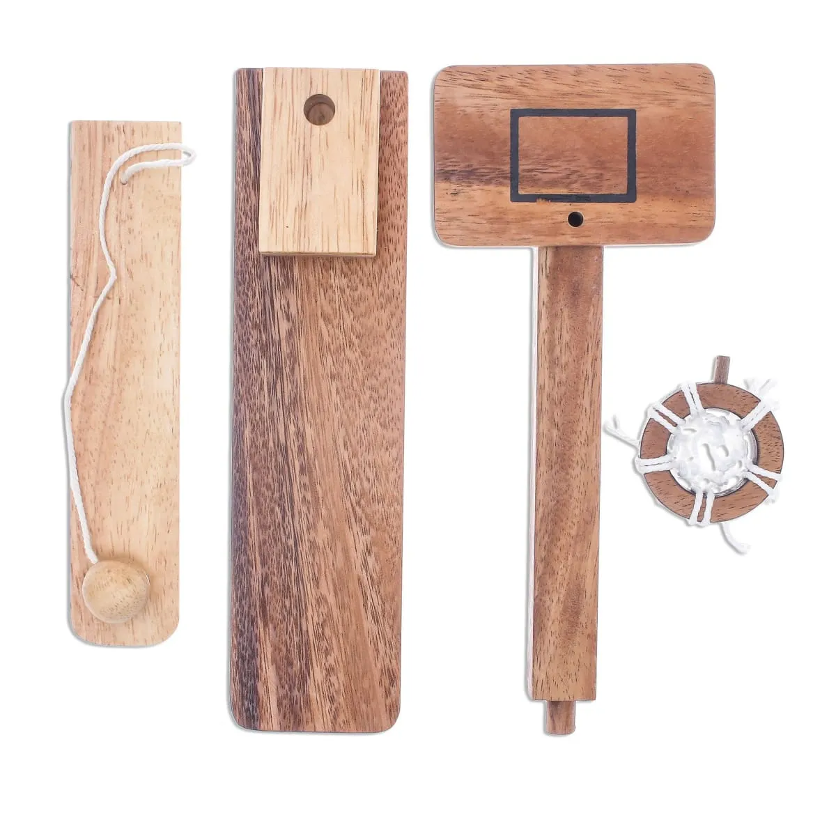 Novica Basketball Fun Wood Game