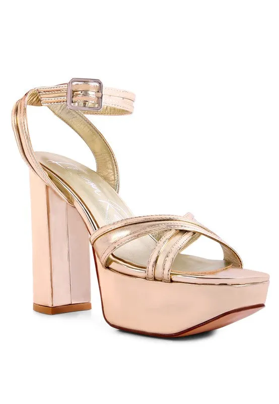 NYLE PLATFORM HEELED SANDALS