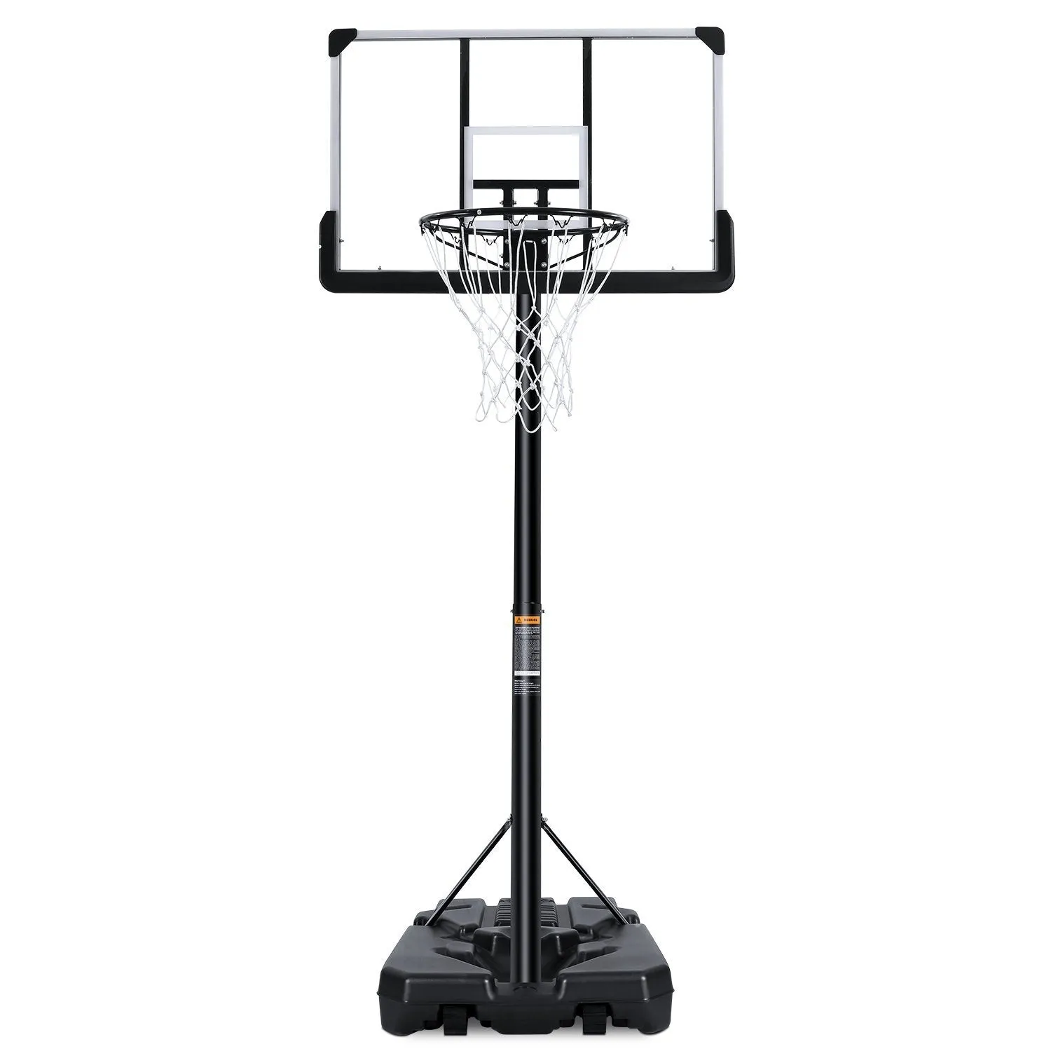 Portable Basketball Hoop & Goal Basketball System Basketball Equipment Height Adjustable 7ft Gin-10ft with 44 Inch Backboard and Wheels for Youth Kids Indoor Outdoor