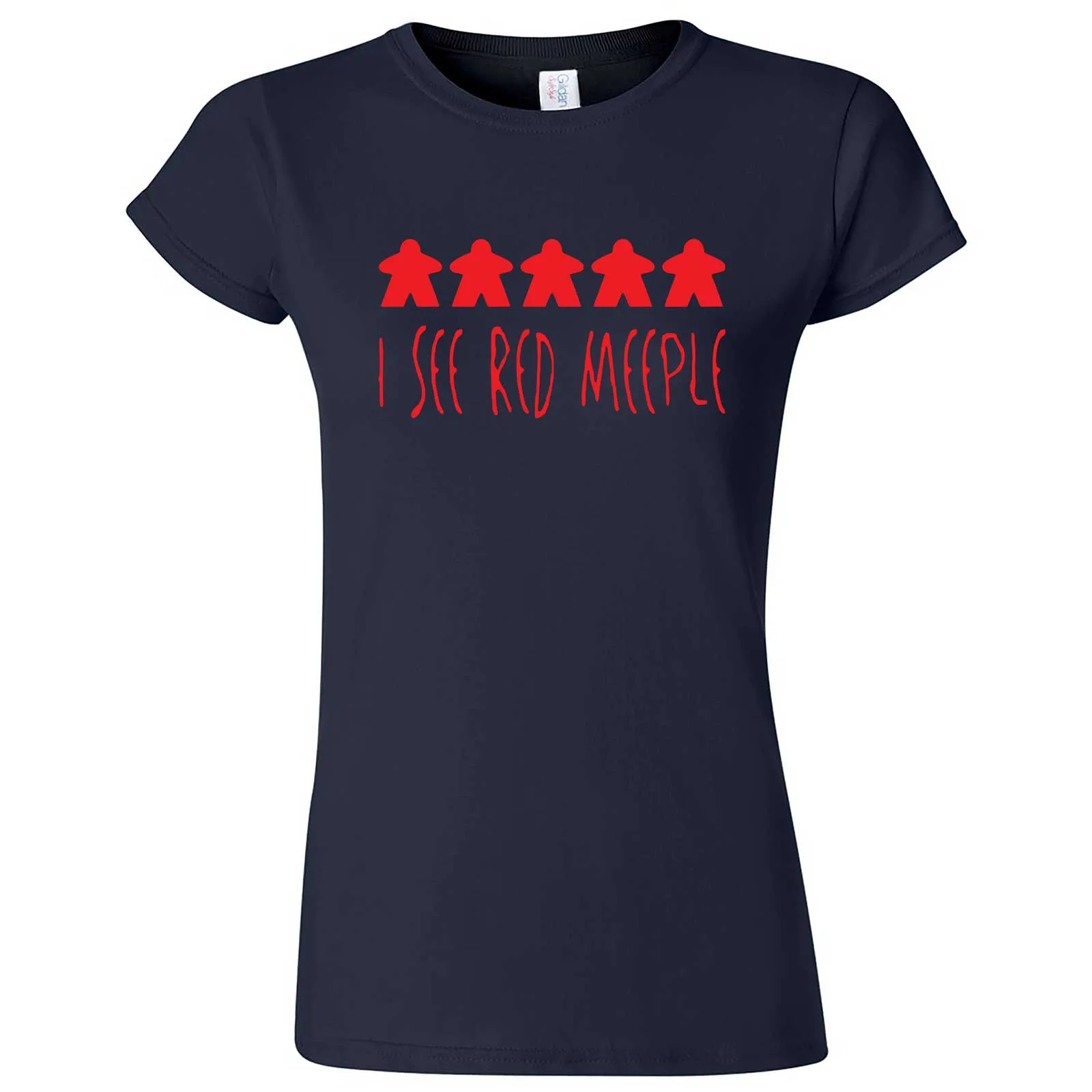 "I See Red Meeple" women's t-shirt