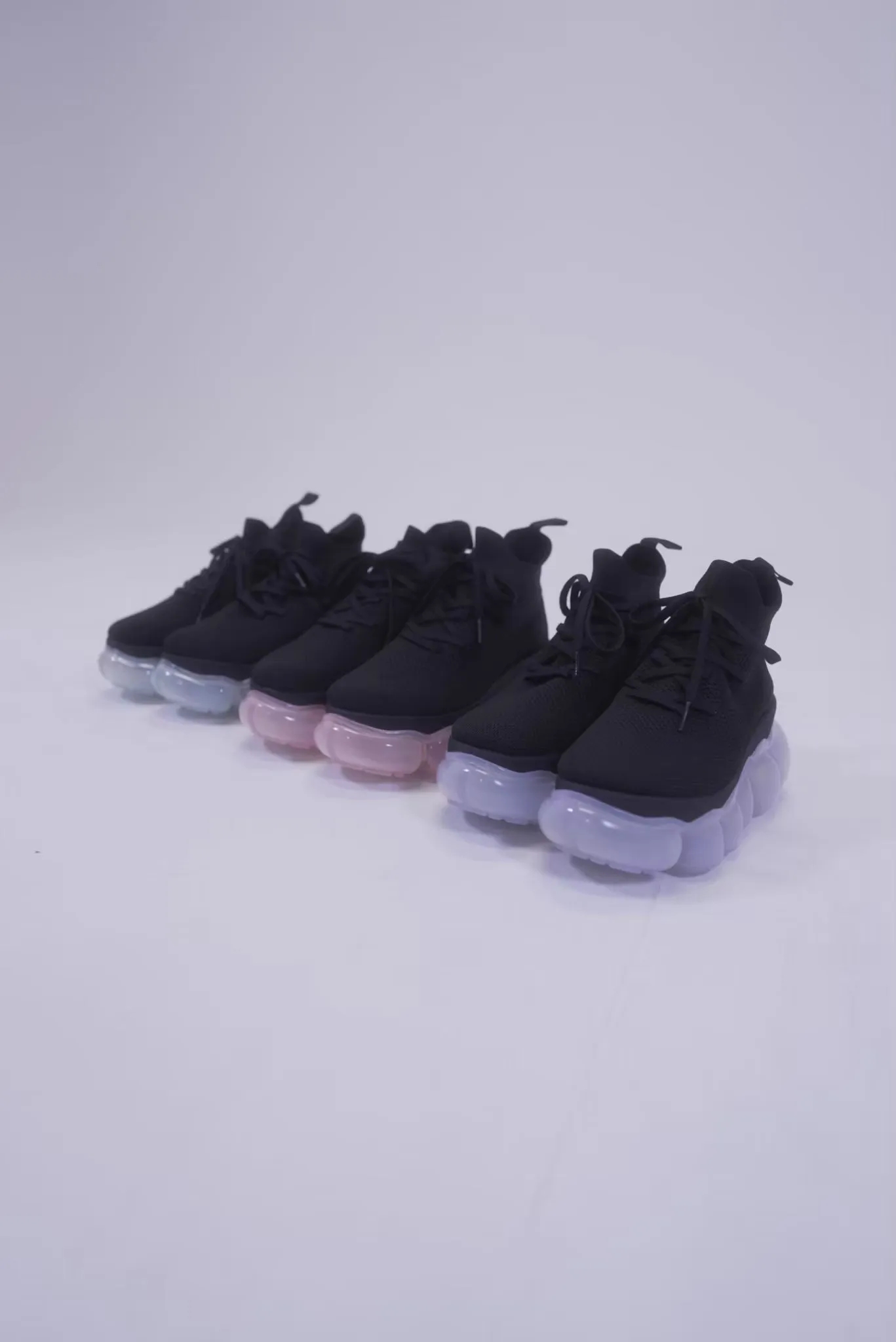 "Jewelry" High Shoes / Gray Purple Black