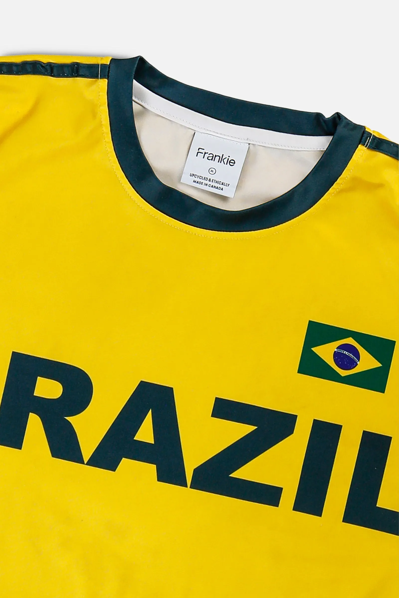 Rework Crop Brazil Soccer Jersey - XL