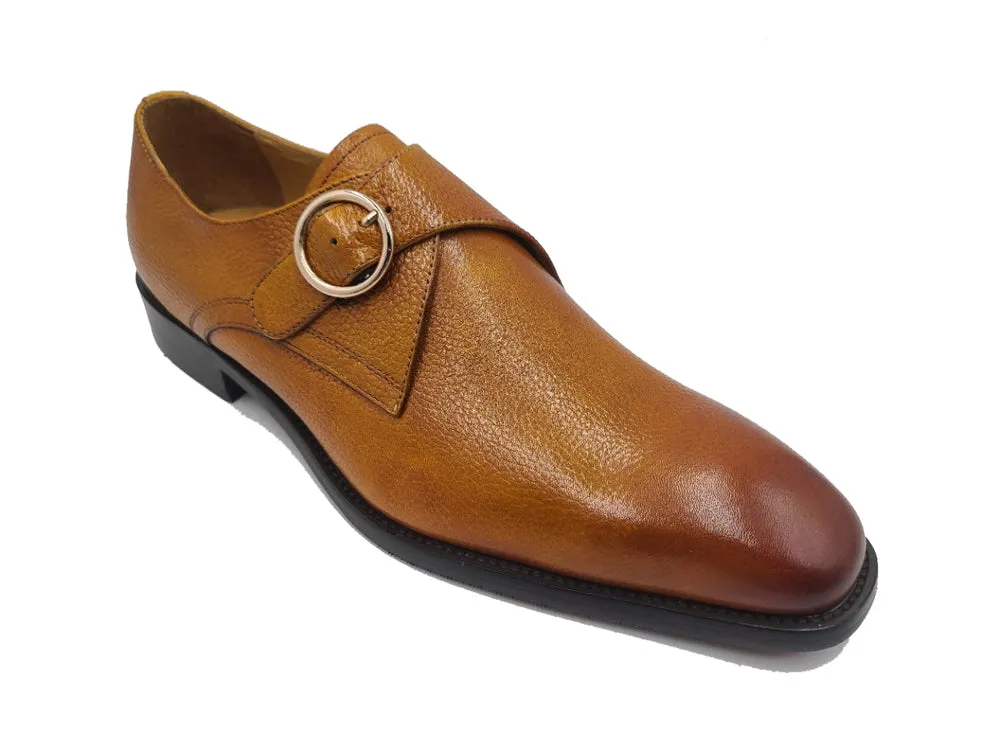 Single Monk Strap Plain Toe Shoes