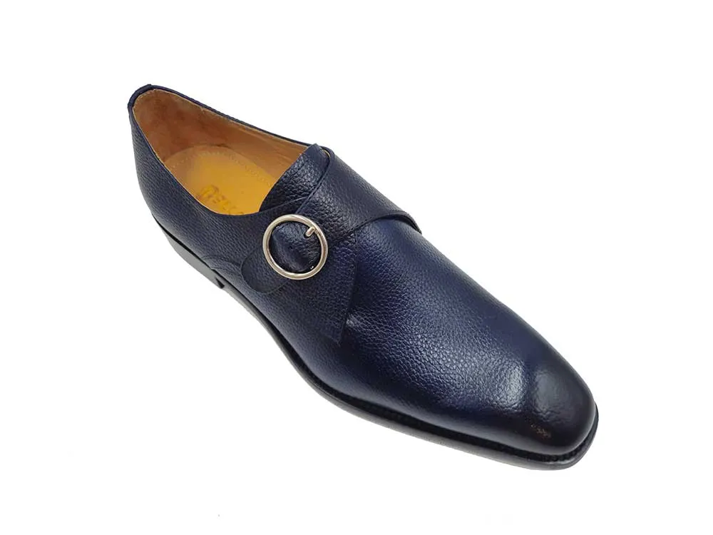 Single Monk Strap Plain Toe Shoes