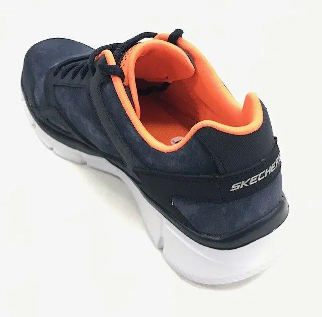 Skechers men's sneakers shoe Equilizer Timepiece 999669 NVOR navy orange