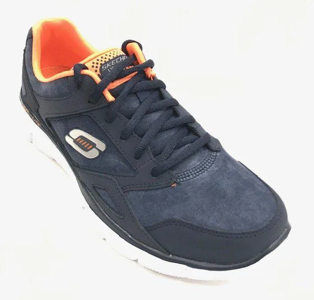 Skechers men's sneakers shoe Equilizer Timepiece 999669 NVOR navy orange