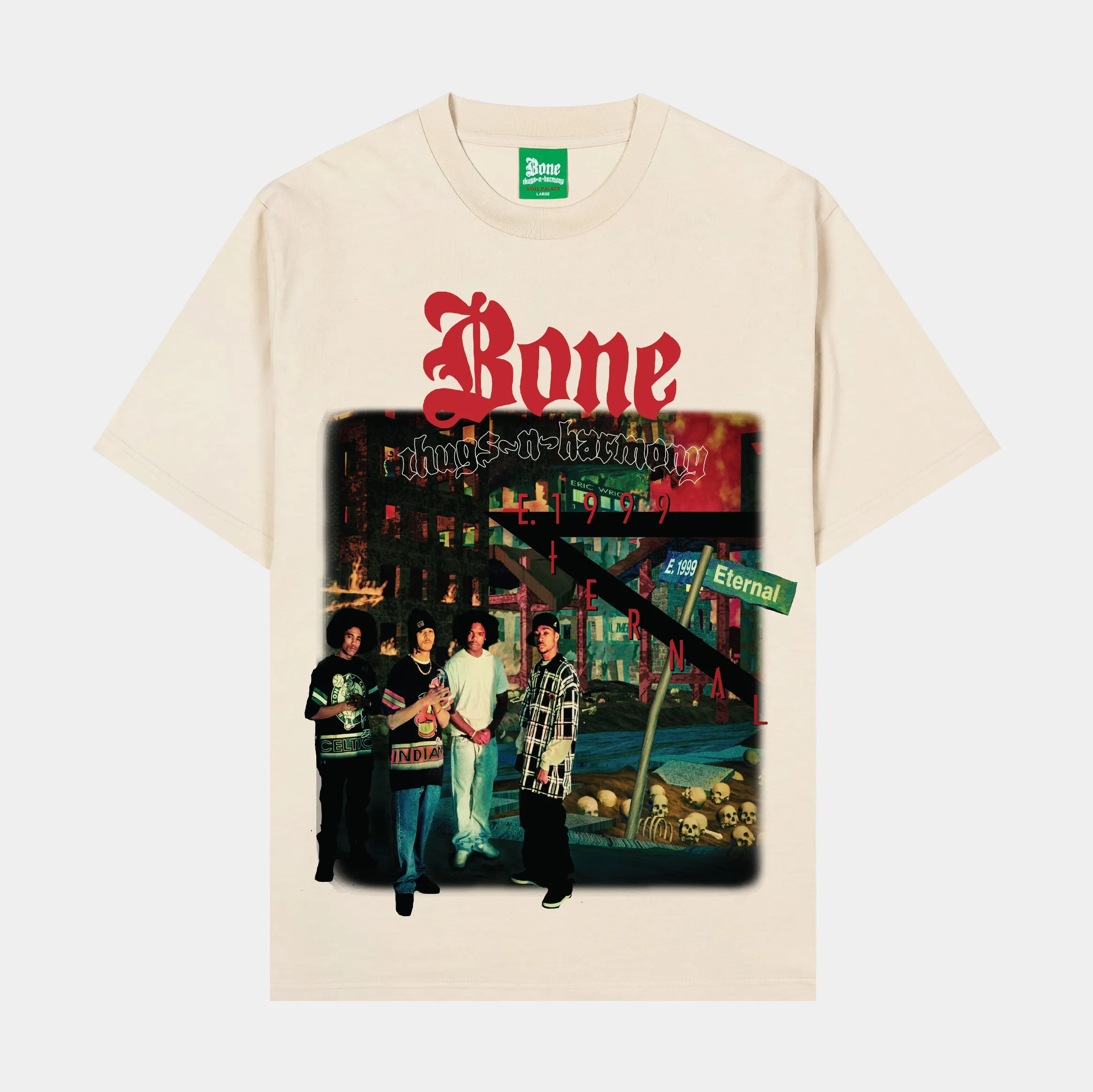 Beige SP x Bone Thugs N Harmony OGs Mens Short Sleeve Shirt