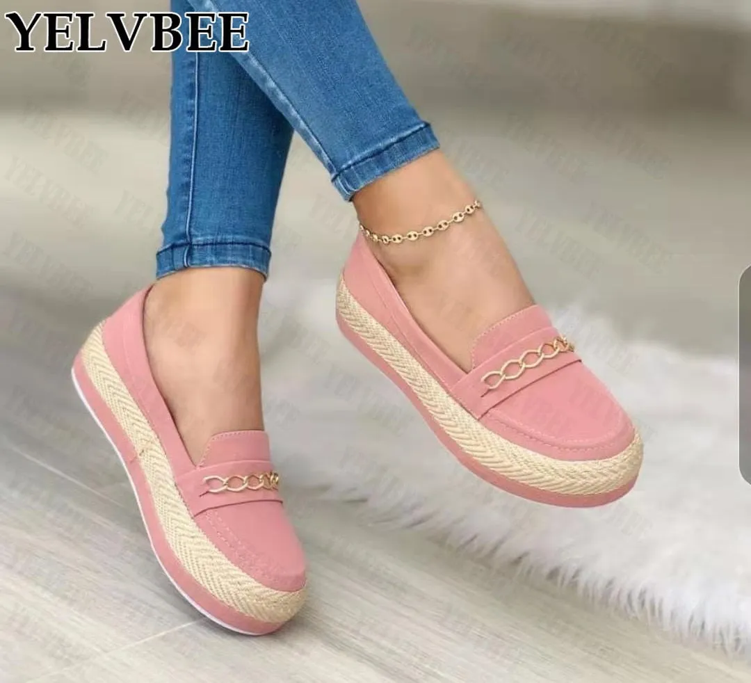 Sport Women Ballet Flats Loafers Shoes 2021 Autumn Winter Platform Sneakers Dress Sandals Walking Running Chain Shoes Female