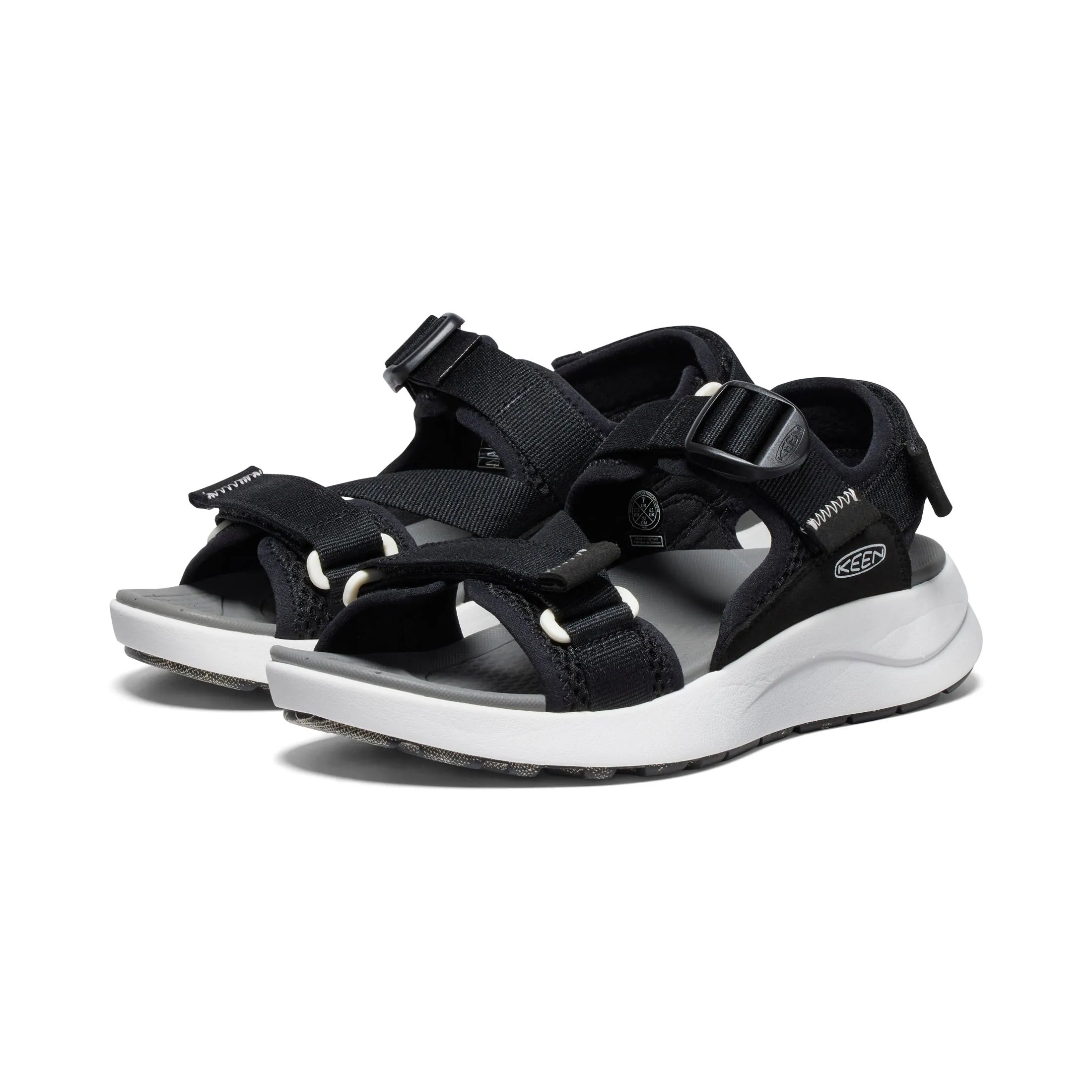 Women's Elle Sport Backstrap Sandal - Black / Steel Grey