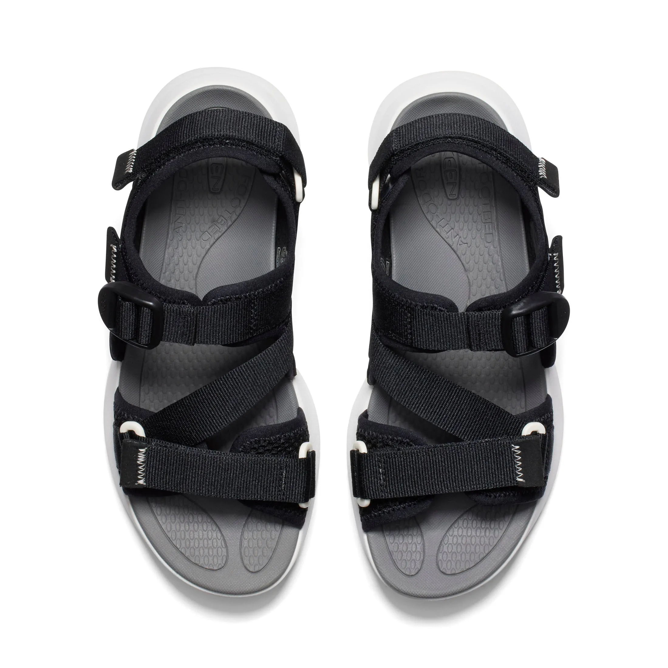 Women's Elle Sport Backstrap Sandal - Black / Steel Grey