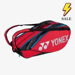 Yonex  92226 (Tango Red) 6pk Pro Badminton Tennis Racket Bag