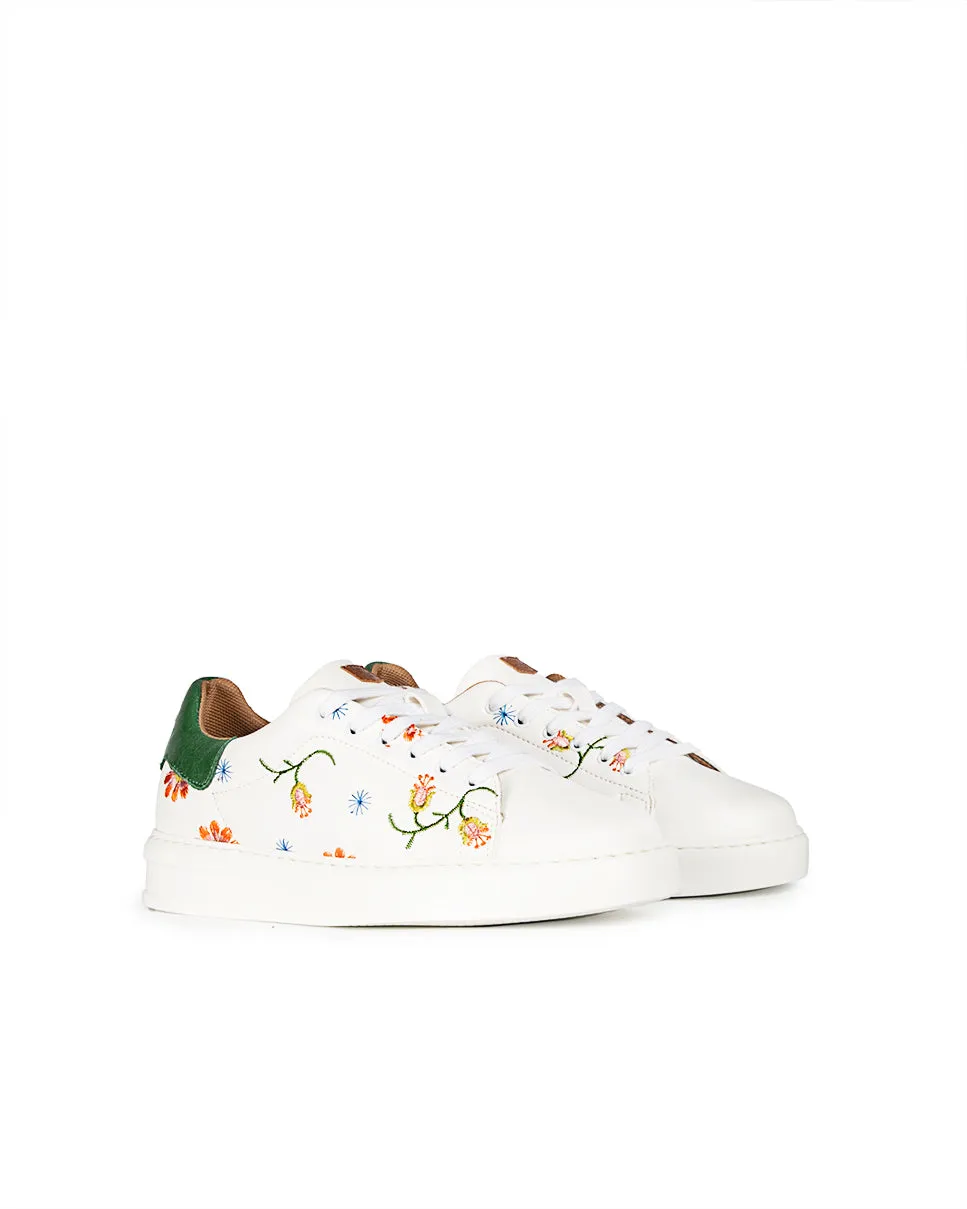 Zapatilla Vicort Flores Blanco