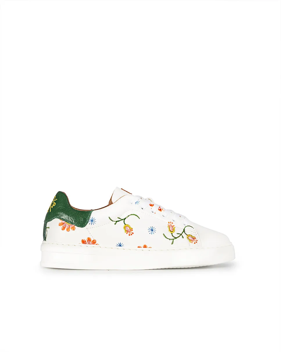 Zapatilla Vicort Flores Blanco